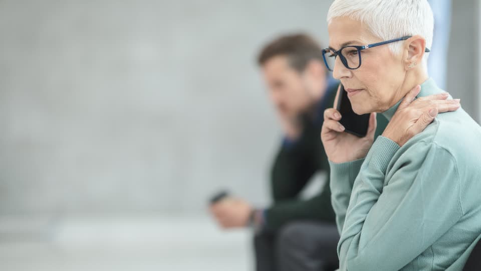 Woman talking on a mobile phone